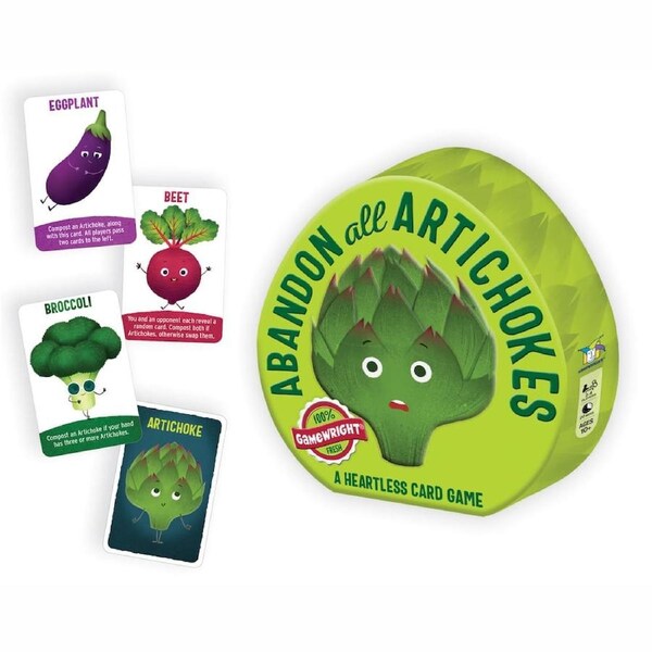 Abandon All Artichokes Tin Card Game