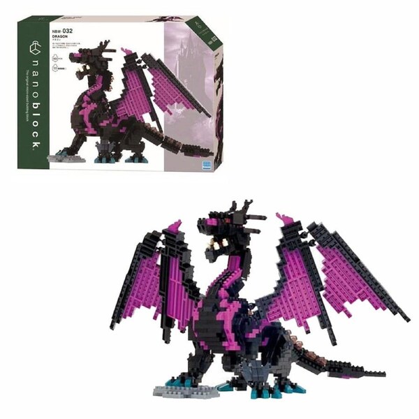 Nanoblock DX Dragon Purple and Black