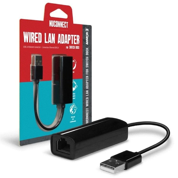 Armor3 NuConnect Wired LAN Adapter for Nintendo Switch