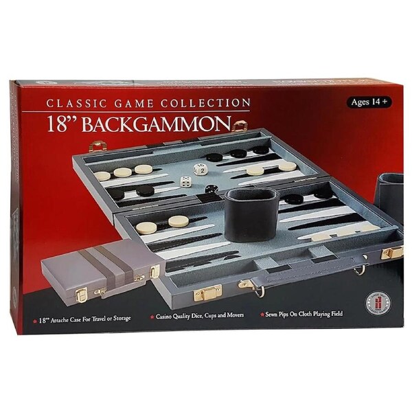 Backgammon 18 inch Vinyl Case Board Game