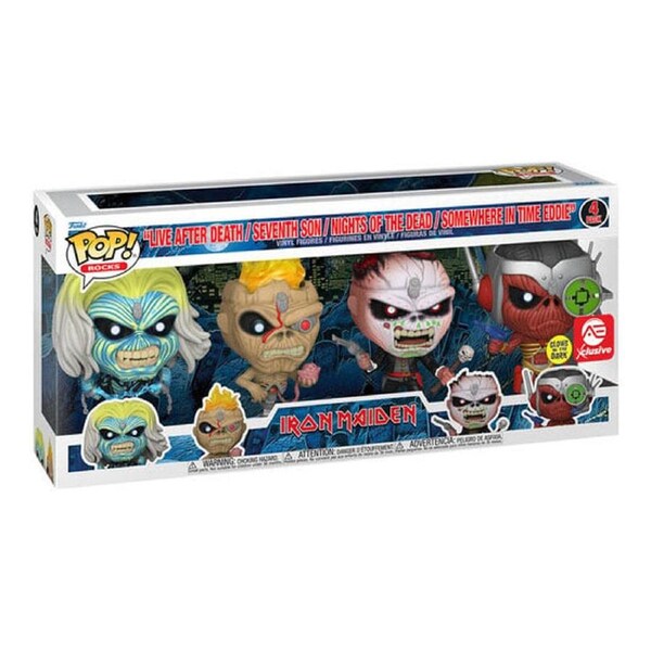 Iron Maiden Eddie Glow 4 Pack Funko POP! Vinyl