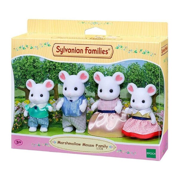 Sylvanian Families Marshmallow Mouse Family
