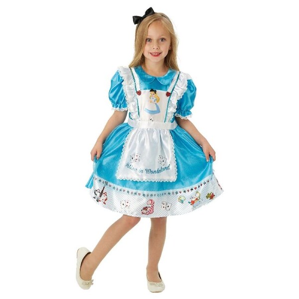 Disney Alice in Wonderland Alice Deluxe Child Costume Size M 6-8 Years