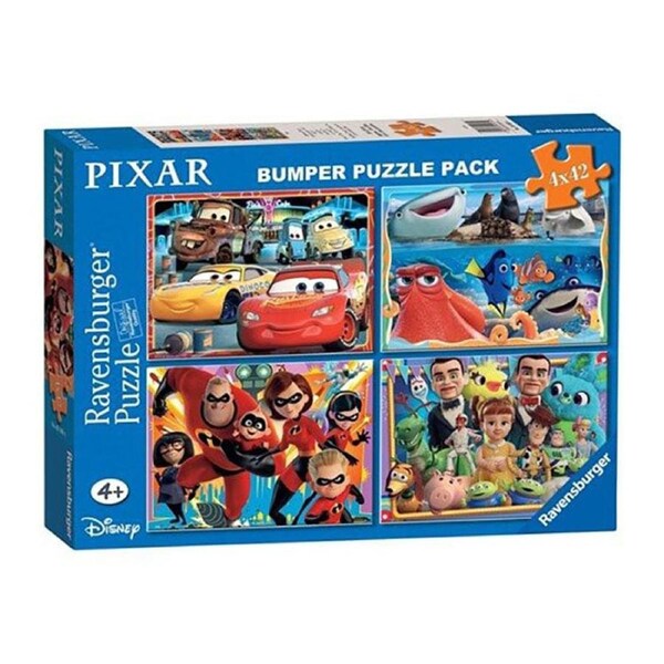 Ravensburger Disney Pixar Bumper Pack 4 x 42 Piece Jigsaw Puzzle