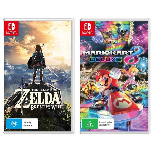 The Legend of Zelda: Breath of the Wild and Mario Kart 8 Deluxe Double Pack (Switch)