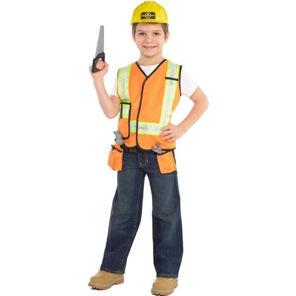 Construction Worker Child Costume Size 4-6 Years