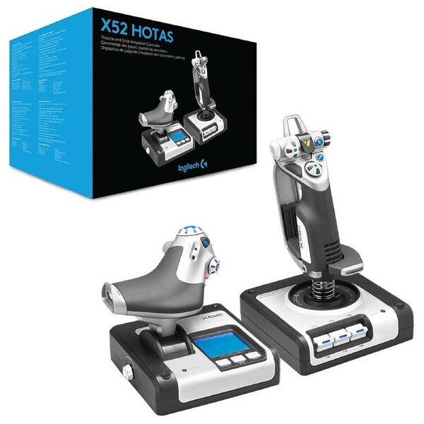 Logitech G X52 H.O.T.A.S. Throttle and Stick Flight Simulation Controller