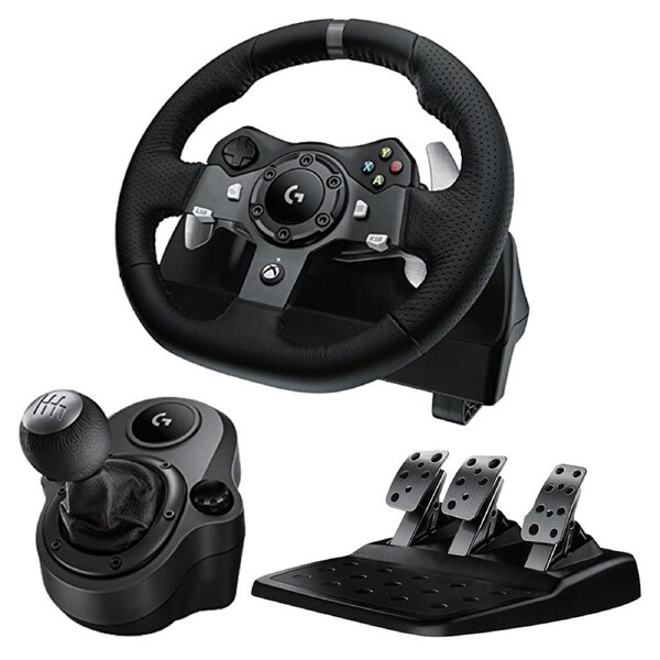 Logitech G920 Driving Force Racing Wheel for Xbox / PC + Logitech Driving Force Shifter