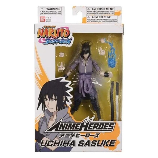 Bandai Anime Heroes Naruto Shippuden Sasuke Uchiha Action Figure