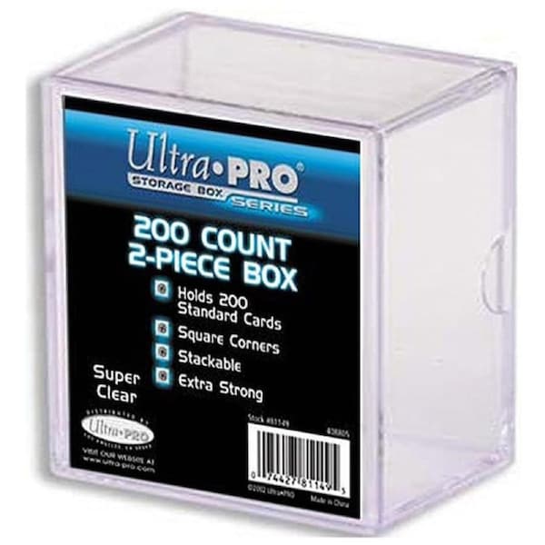 Ultra Pro 2-Piece 200 Count Clear Card Storage Box