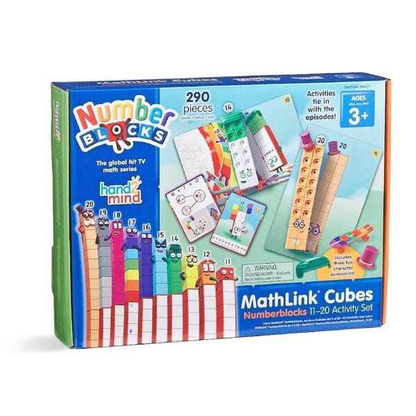 Hand2Mind NumberBlocks Mathlink Cubes Numberblocks 11-20 Activity Set