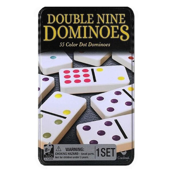 Double Nine Color Dot Dominoes Tile Game