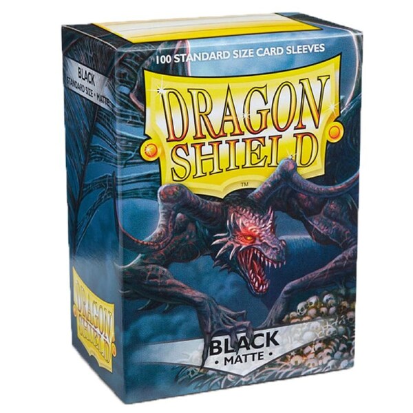 Dragon Shield Rhipodon Matte Black Sleeves 100 Pack