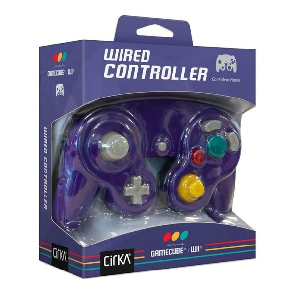 CirKa Wired Controller for GameCube and Wii (Purple/Black)