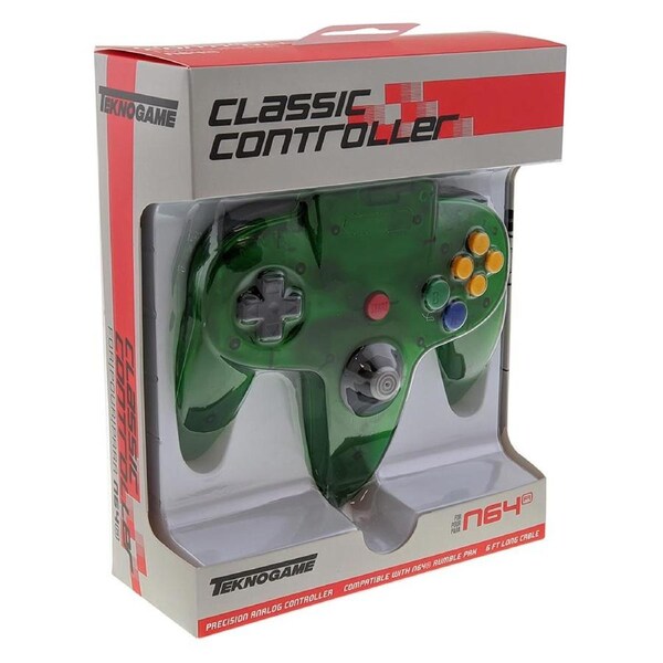 Teknogame Nintendo 64 Classic Controller (Jungle Green)