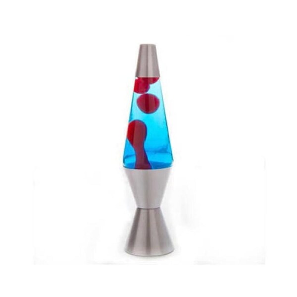 Diamond Motion Silver Red Blue Lava Lamp