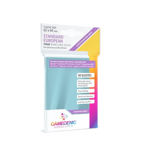 Gamegenic Standard European Prime Board Game Sleeves