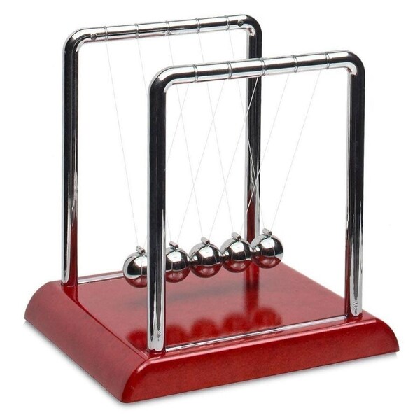 Newton's Cradle with Wood Look Base
