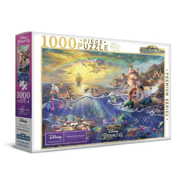 Harlington Thomas Kinkade Disney The Little Mermaid 1000 Piece Jigsaw Puzzle