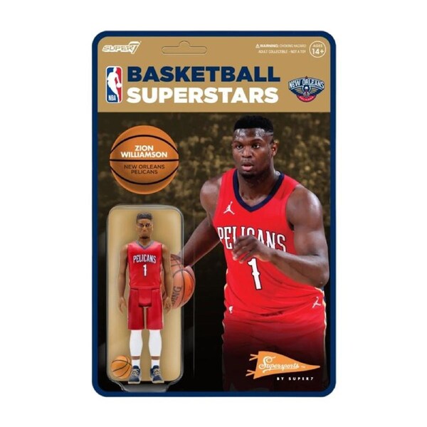 NBA Basketball Supersports ReAction Zion Williamson New Orleans Pelicans Statement 3.75 inch Action Figure