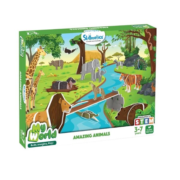 Skillmatics My World Amazing Animals Educational Playset