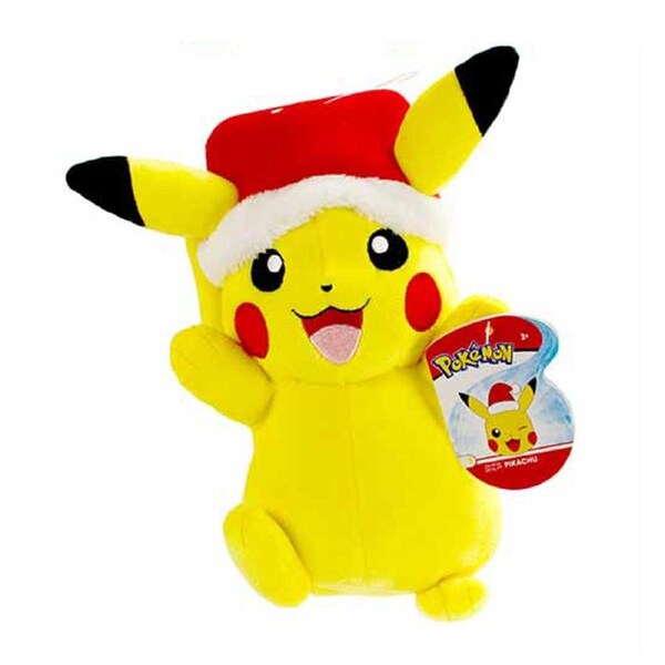 Pokemon 8 inch Holiday Pikachu Santa Hat Plush