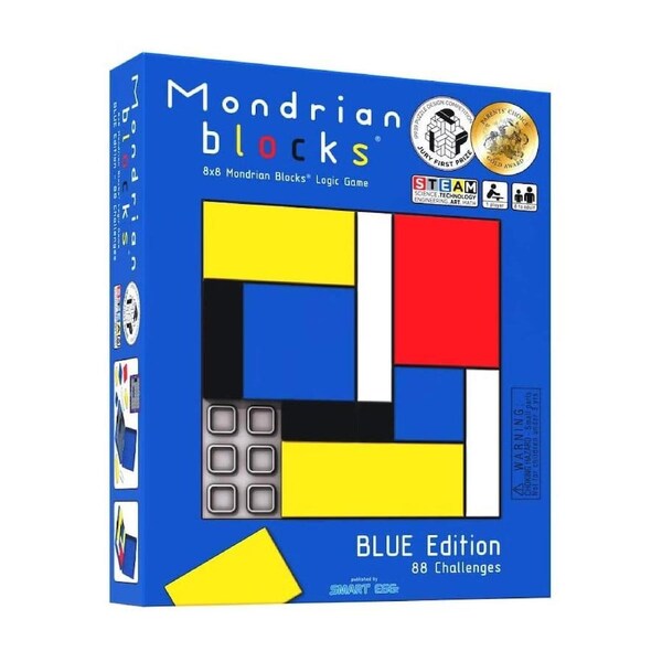 Mondrian Blocks Puzzle Game Blue Edition