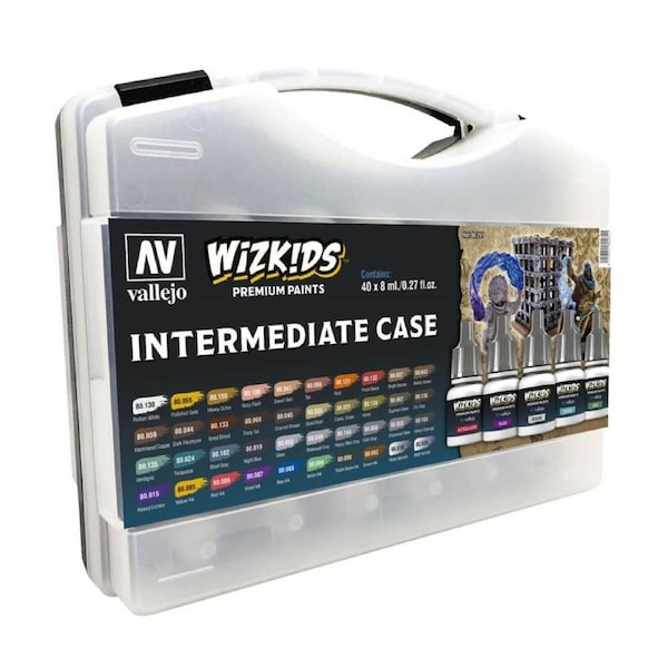 Wizkids Premium Paint Set By Vallejo: Intermediate Case | Woolworths