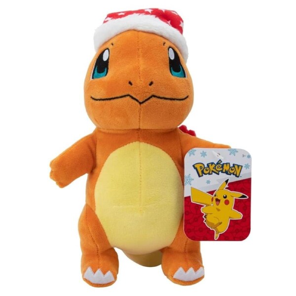 Pokemon 8 inch Holiday Charmander Red Holiday Starry Hat Plush