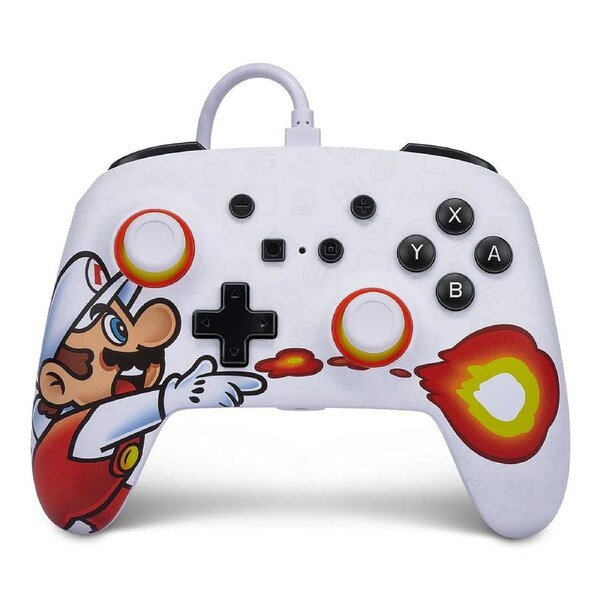 PowerA Enhanced Fireball Mario Wired Nintendo Switch Controller