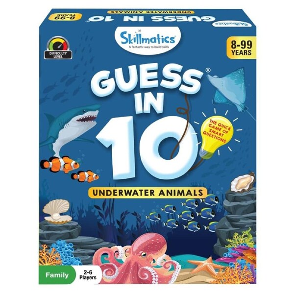 Skillmatics Guess in 10 Underwater Animals Card Game