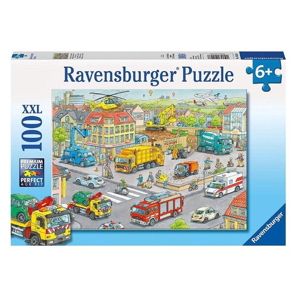 Ravensburger Vehicles in the City 100 Piece Jigsaw Puzzle