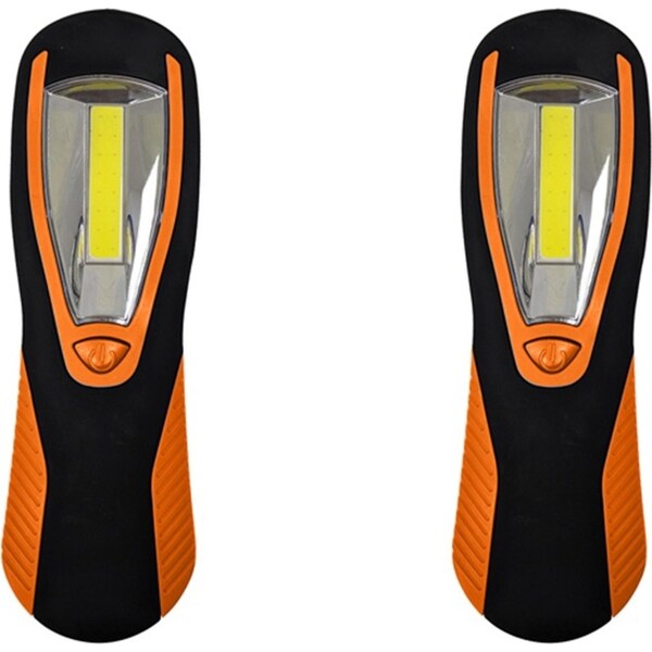 2x Wildtrak Magnet/Hook LED Light Outdoor Camping/Hiking Flashlight Orange/Black