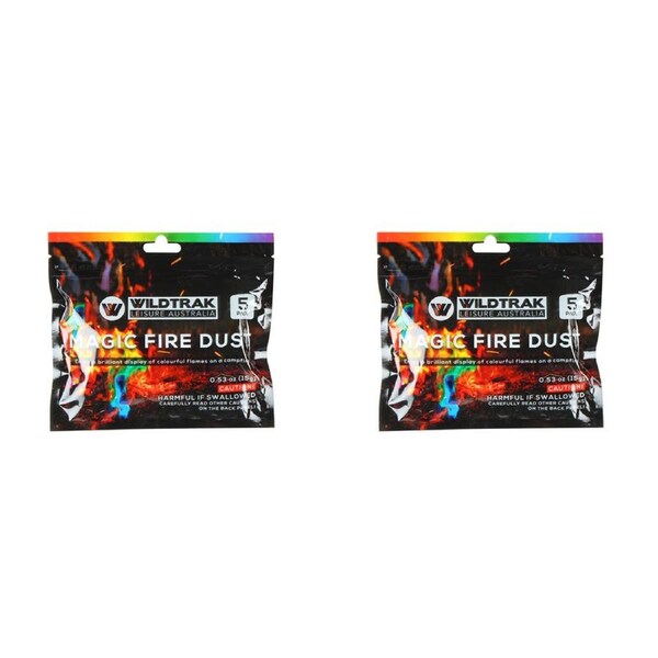 2x 5PK Wildtrak 15g Magic Colour Changing Camping Fire Flame Colourful Campfire