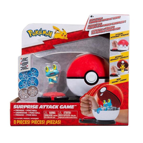 Pokemon Froakie and Poke Ball Surprise Attack Battle Game