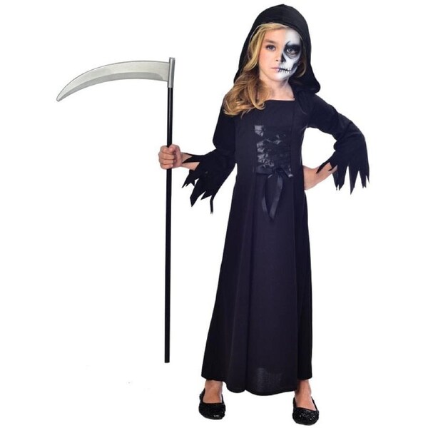 Grim Reaper Girls Child Costume Size 7-8 Years