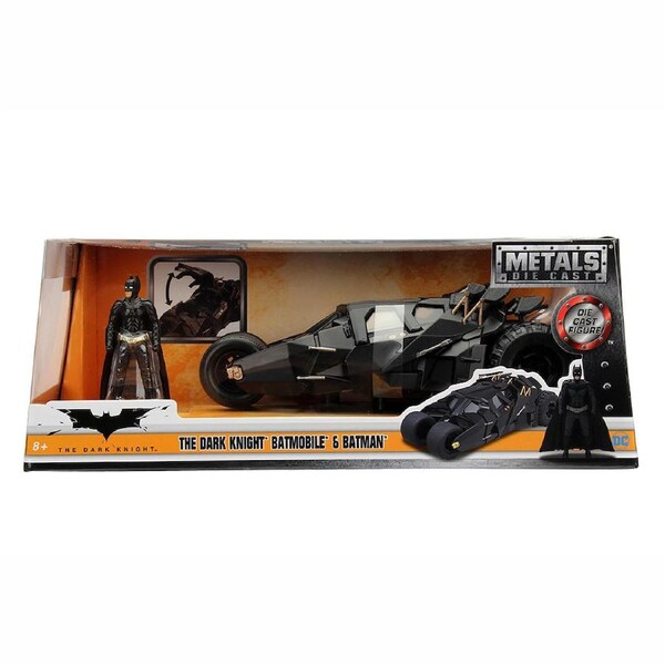 Jada Toys The Dark Knight Batmobile with Batman 1:24 Diecast Vehicle
