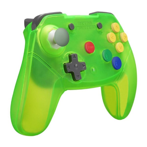 Retro Fighters Brawler64 Wireless Extreme Green Gamepad