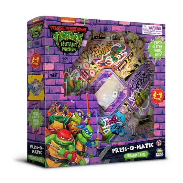 Teenage Mutant Ninja Turtles Mutant Mayhem Press-O-Matic Board Game