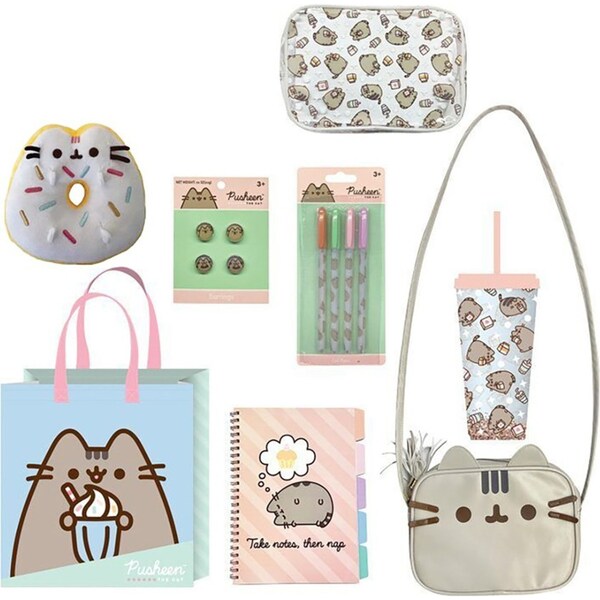 Pusheen 23 Kids Showbag Cosmetics Bag/Notebook Slurpee Cup/Donut Plush Earrings