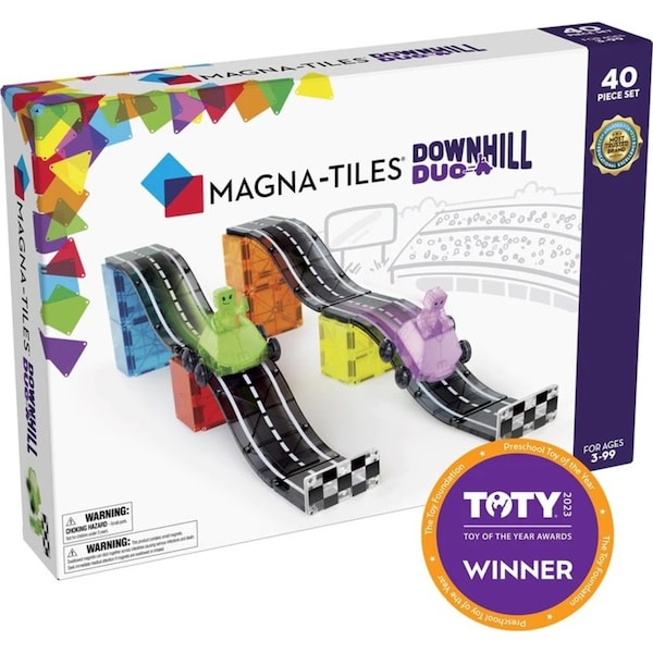 40pc Magna-Tiles Downhill Duo Kids/Childrens Magnetic Construction Toy Set 3y+