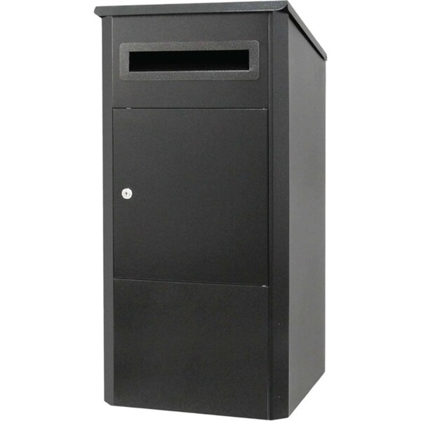Parcel Delivery Drop Box Mailbox - Secure Home Package Locker 38x38x90cm Black