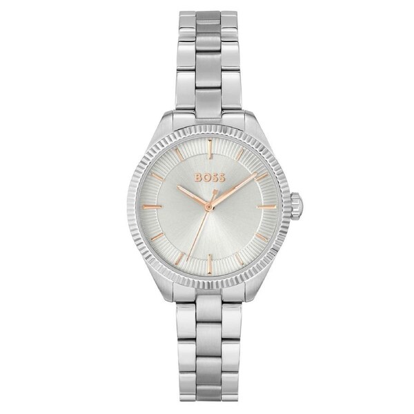 BOSS by Hugo Boss Stainless Steel Silver White Dial Women's Watch - 1502726