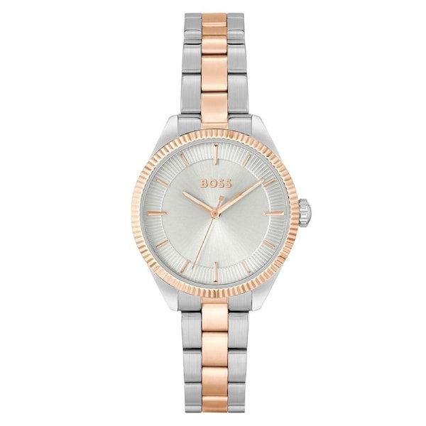 BOSS by Hugo Boss Two-Tone Steel Silver White Dial Women's Watch - 1502727