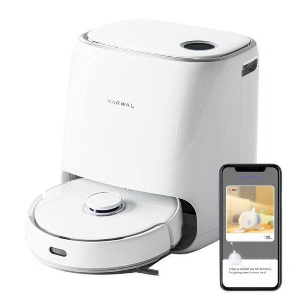 Narwal Freo Robotic Vacuum and Mop Cleaner Versatile Self Mop Clean with DirtSense and Auto Washing