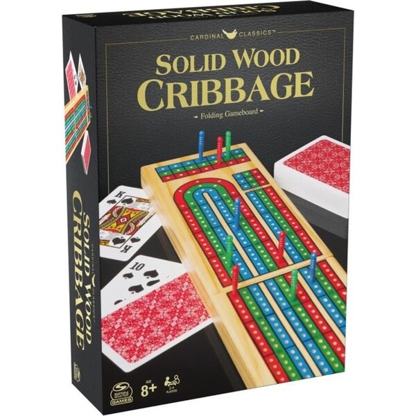 Cardinal Classics: Solid Wood Cribbage Board Game
