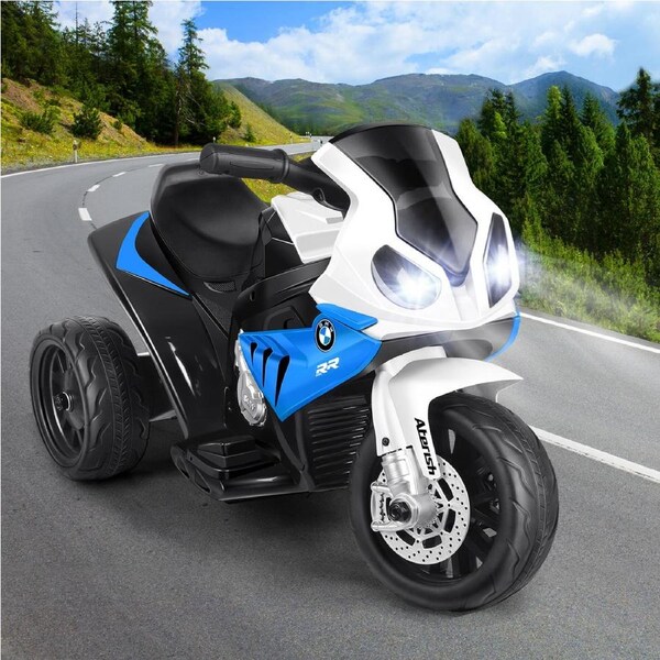 ALFORDSON Kids Ride On Car Motorbike Blue