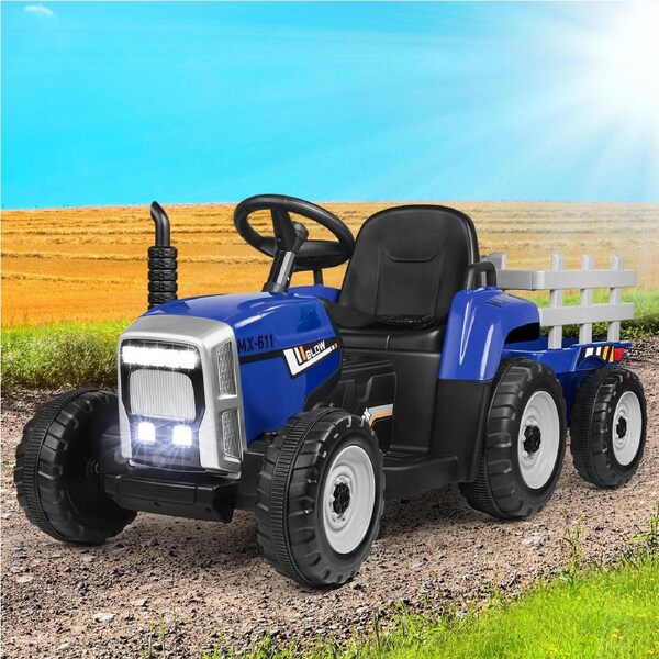 ALFORDSON Kids Ride On Car Tractor 12V Blue