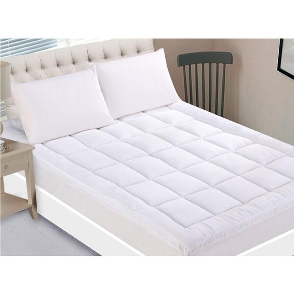 Abhomefashion 1000GSM Bamboo Cotton Fitted Mattress Topper King