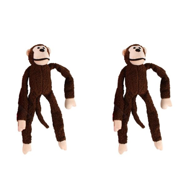 2x Pro Pet 60cm Plush Monkey w/ Squeak Kids/Children Stuffed Animal Toy Assorted
